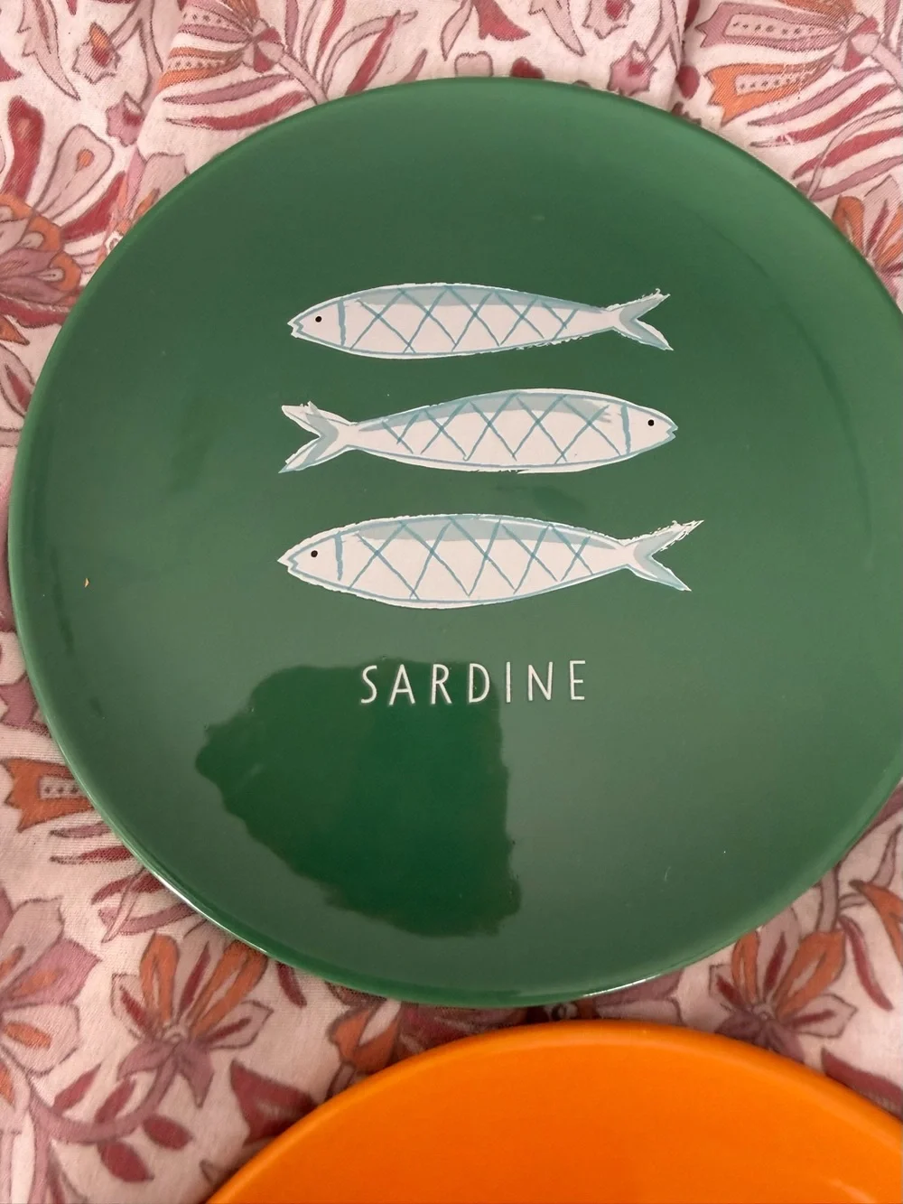 4 Ceramic appetizer Plates bullseye target Mediterranean decor accent plate